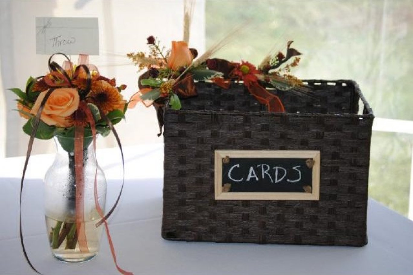 Throw Bouquet and Card Basket