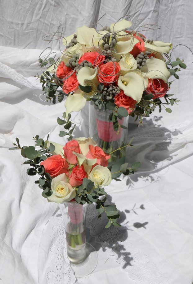 May 2015 Wedding Bridal Bouquet and Toss Bouquet