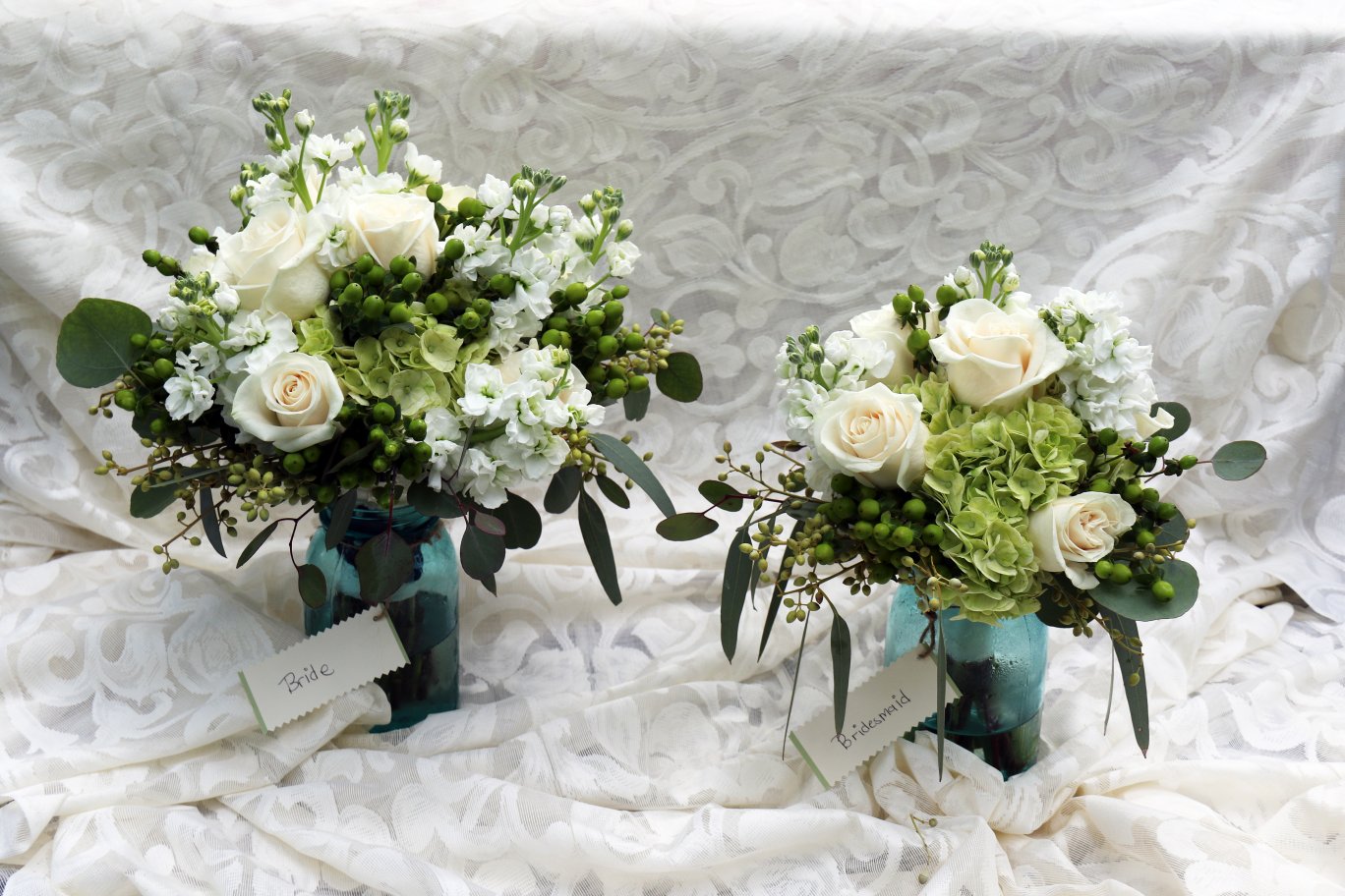 July 2015 Wedding Bridal and Bridesmaid Bouquet