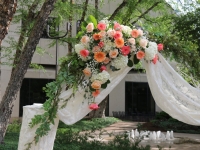 Arch Arrangment May 2015 Wedding at OneAmerica Building Downtown Indianapolis, IN